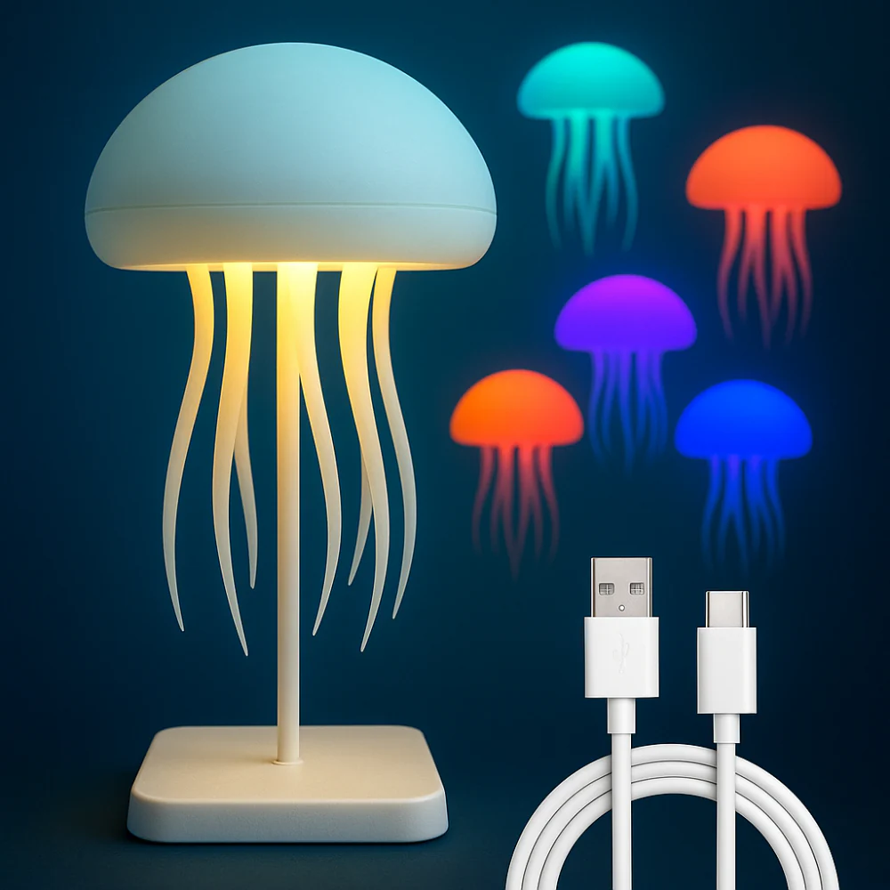 LED Lamp Ambient Mood Light Jellyfish Style Night Light Décor
