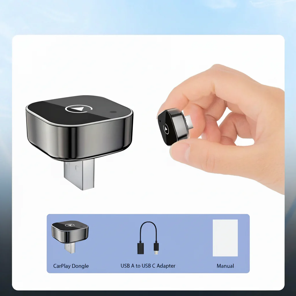 Wireless CarPlay Adapter Android Auto USB Plug Play Dongle