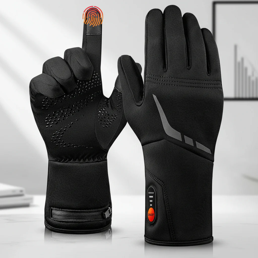 Heated Gloves Battery Powered Waterproof Touchscreen Winter Gloves