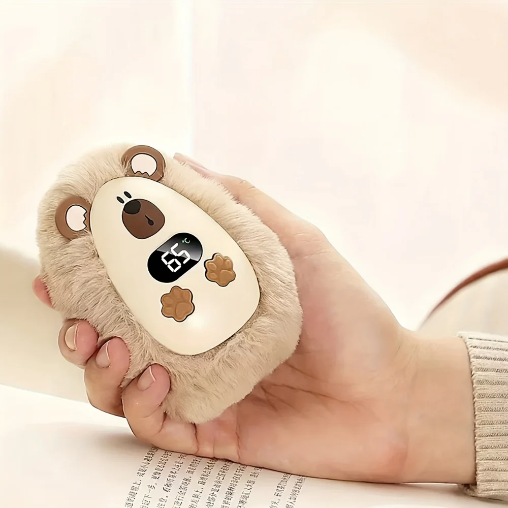 Hand Warmers Rechargeable Plush Pocket Heater With LCD Display