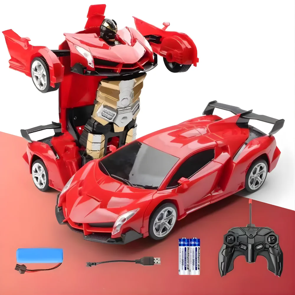 RC Car Kids Toy Transforming Robot Remote Control Vehicle Model