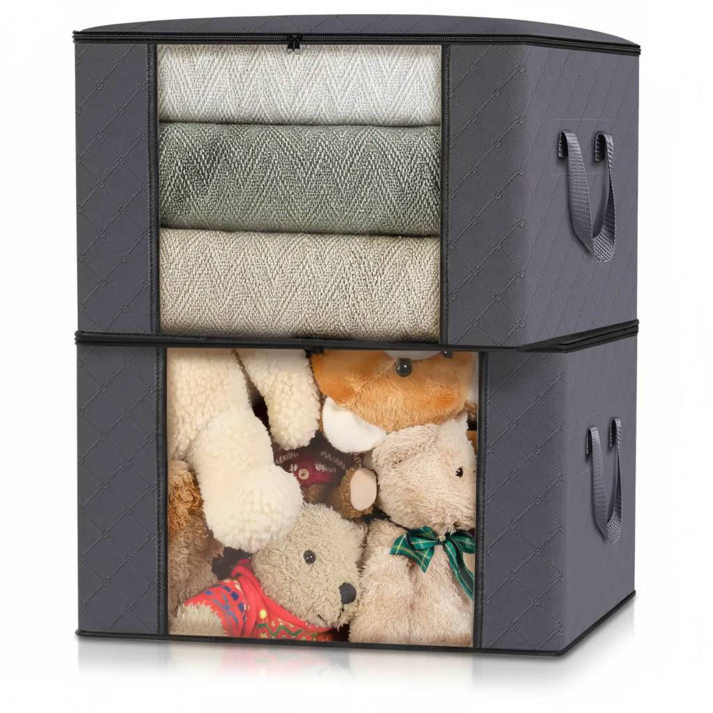 Storage Bags Fabric Organizer Foldable Large Clothing Containers