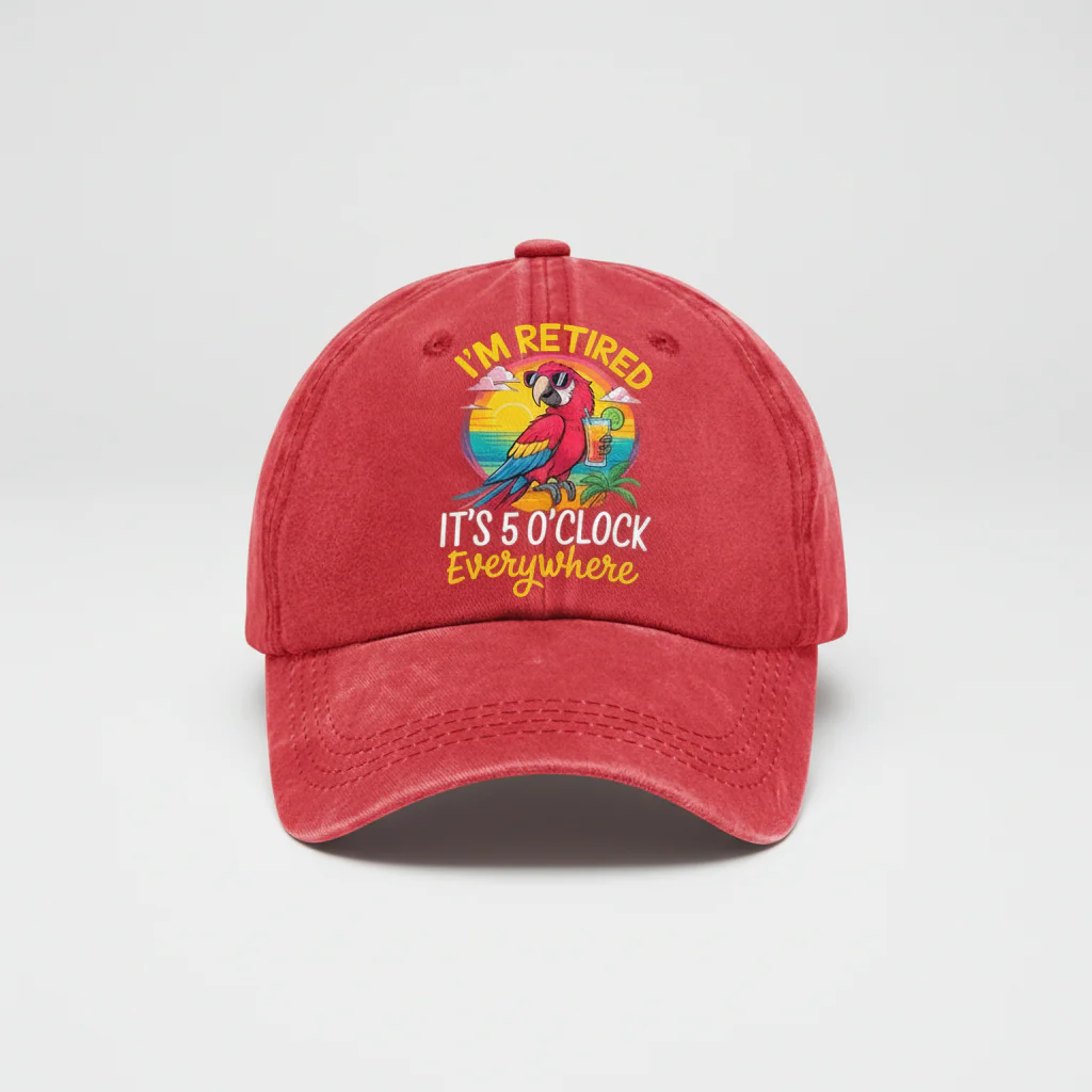 Baseball Cap Adjustable Washed Casual Embroidered Hat