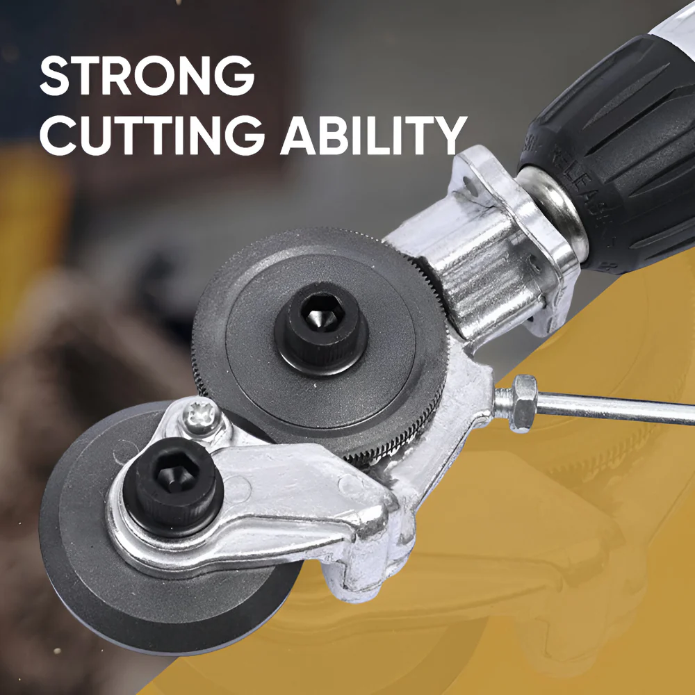 Drill Attachment Metal Cutting Tool Double Head Sheet Nibbler