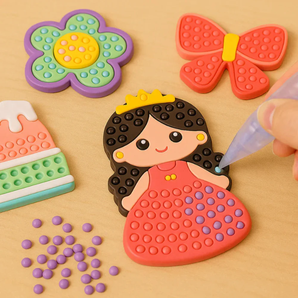 Craft Kit Kids Bead Painting Art Set Creative Activity
