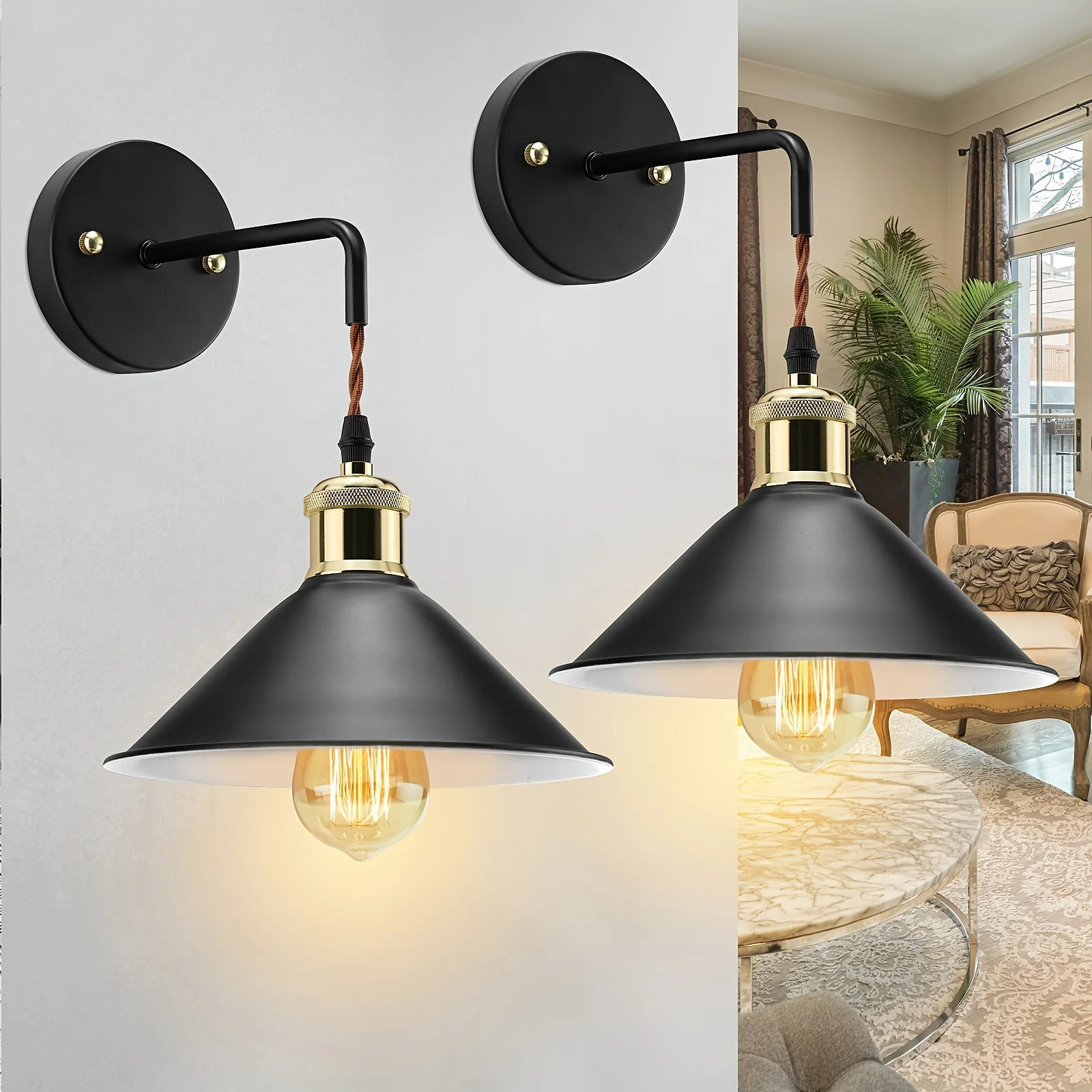 Modern Metal Wall Sconce | Industrial Oil-Rubbed Wall Light Fixture