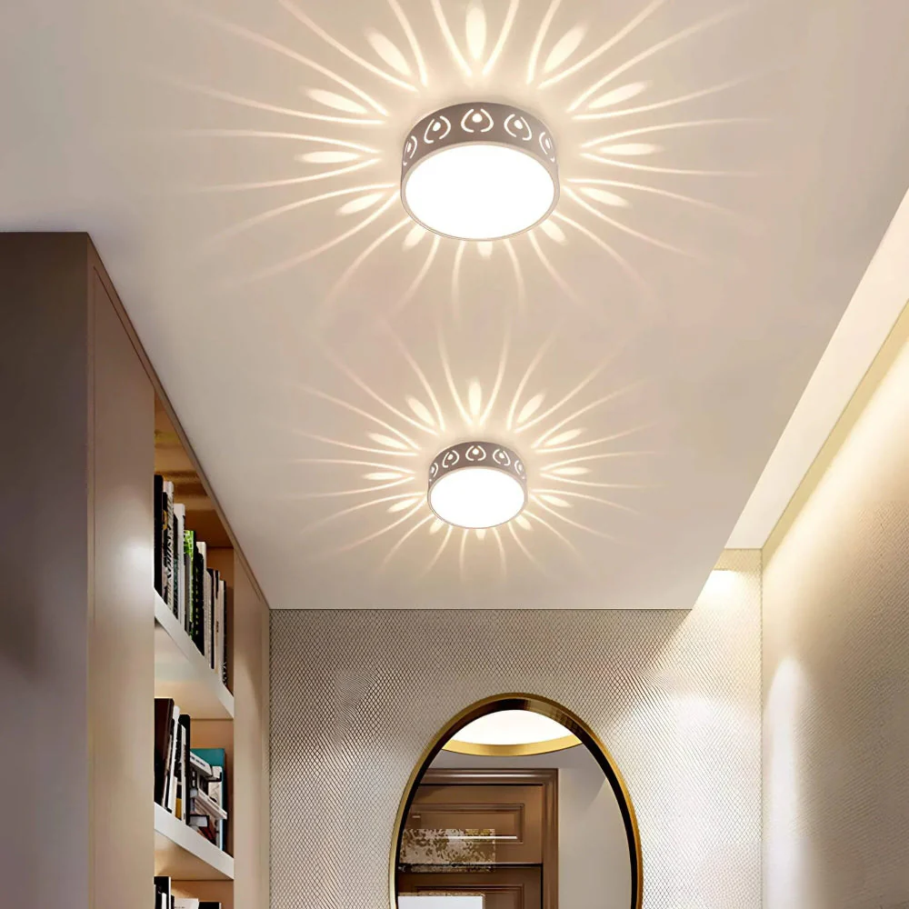 Ceiling Light LED Modern Crystal Round Fixture Hallway Mount