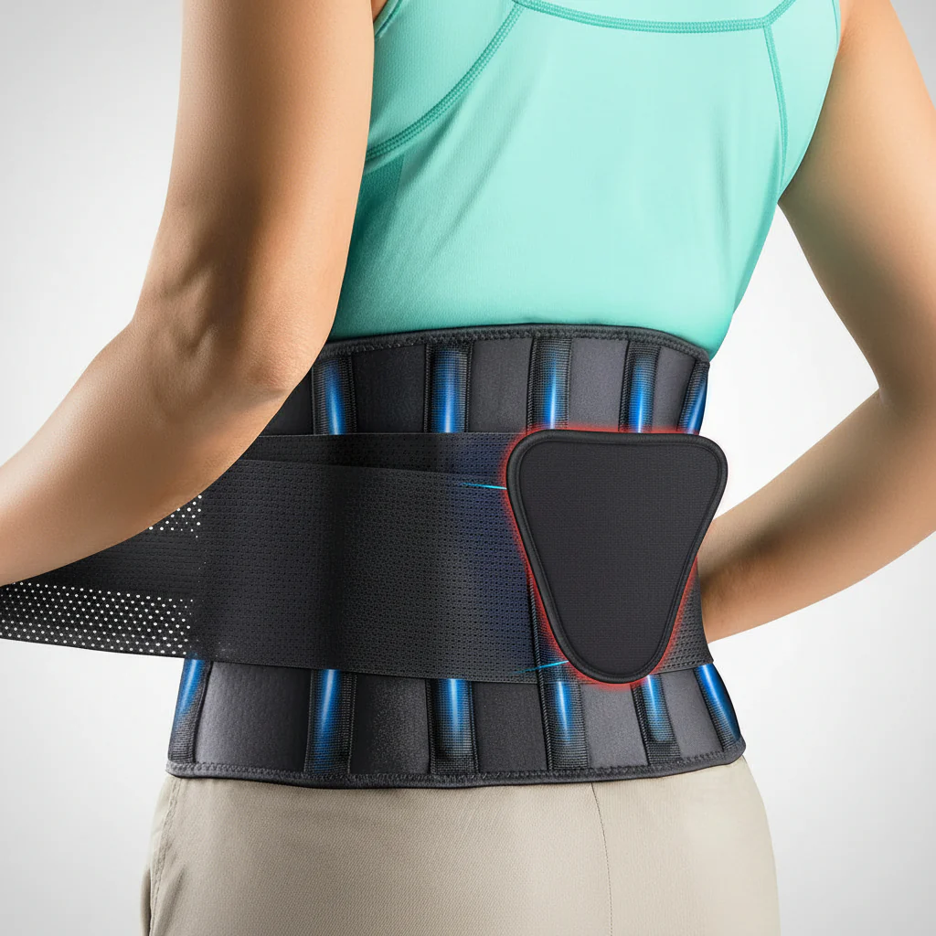 Back Brace Lumbar Support Neoprene Adjustable Pain Relief Belt