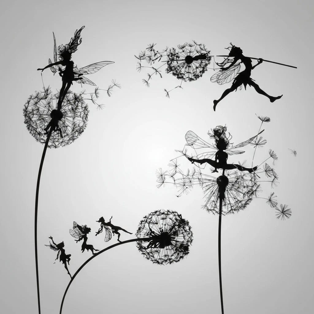 Garden Art Metal Fairy Outdoor Yard Sculpture Stake Mount