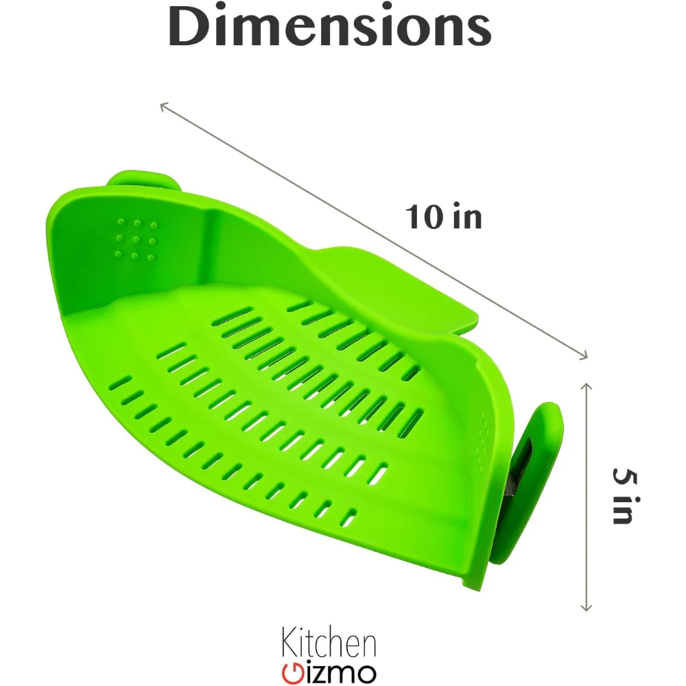 Kitchen Strainer Clip Style Pot Pasta Colander Silicone