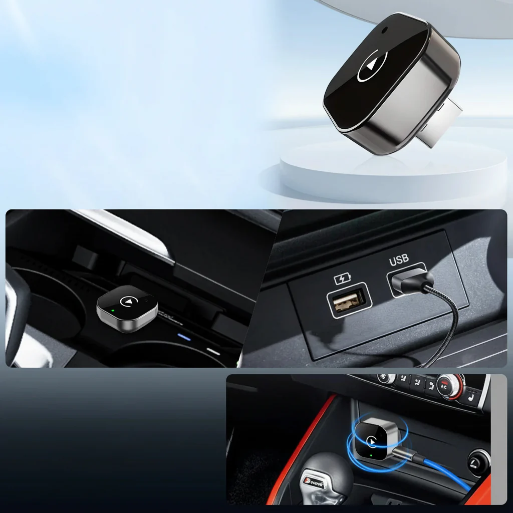 Wireless CarPlay Adapter Android Auto USB Plug Play Dongle