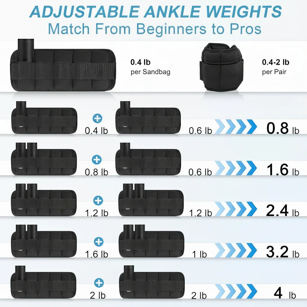 Ankle Weights Adjustable Fitness Leg Training Set