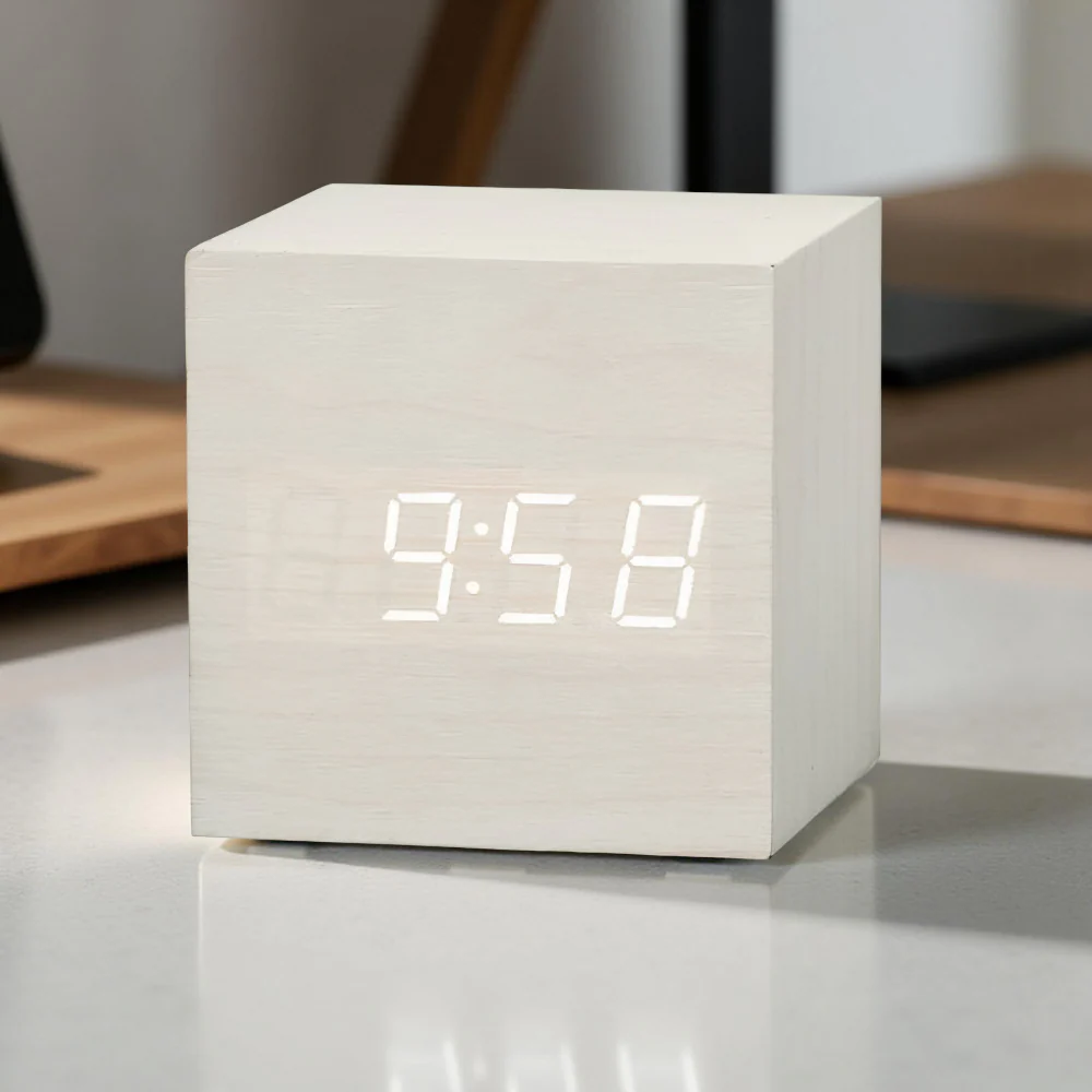 Alarm Clock LED Digital Cube Display