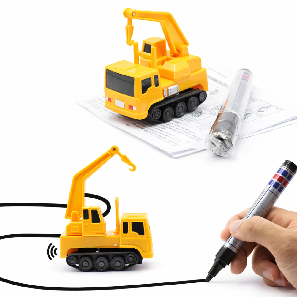 Toy Car Inductive Line Following Drawing Playset