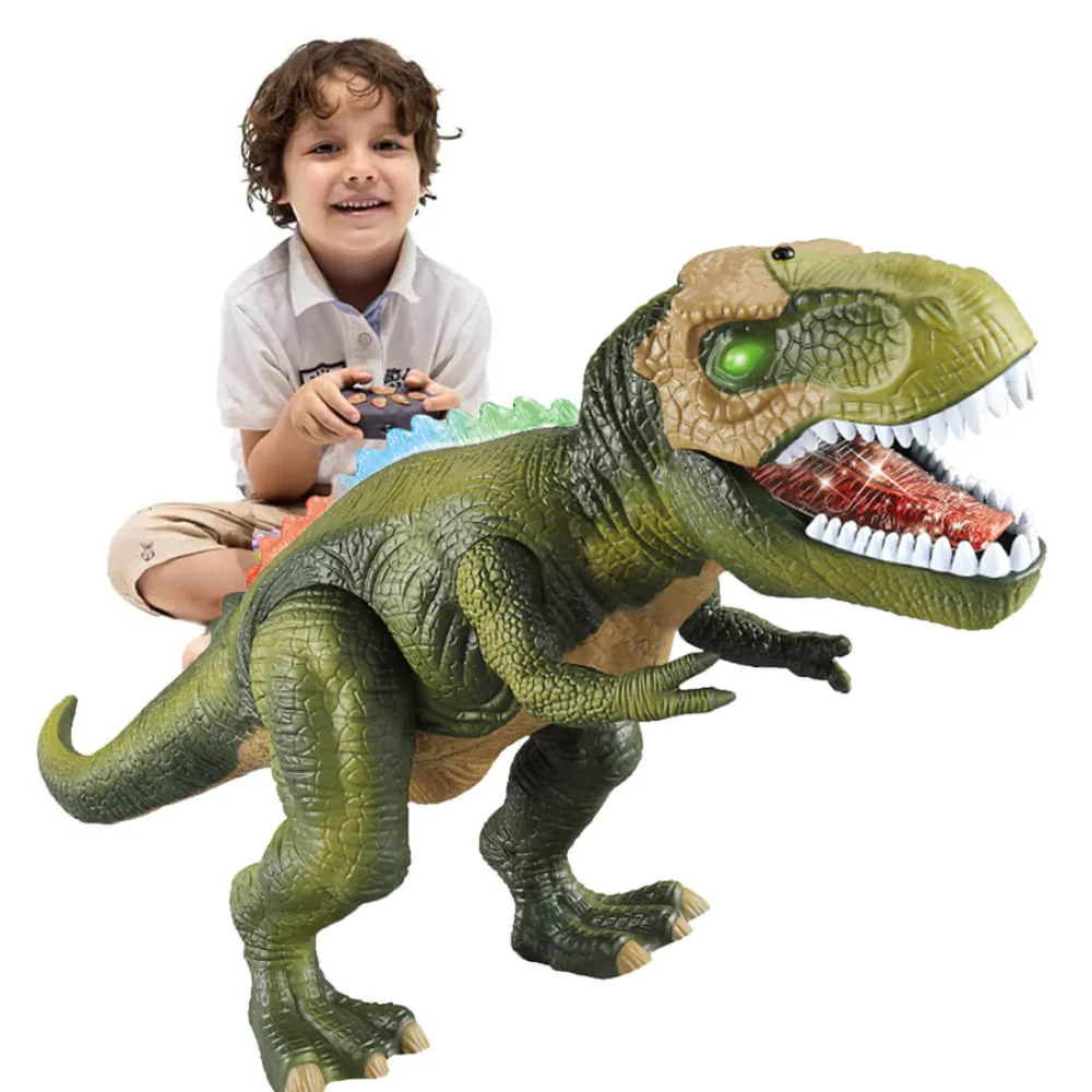 Dinosaur Remote Control Walking Toy Roaring Light Up Action Figure