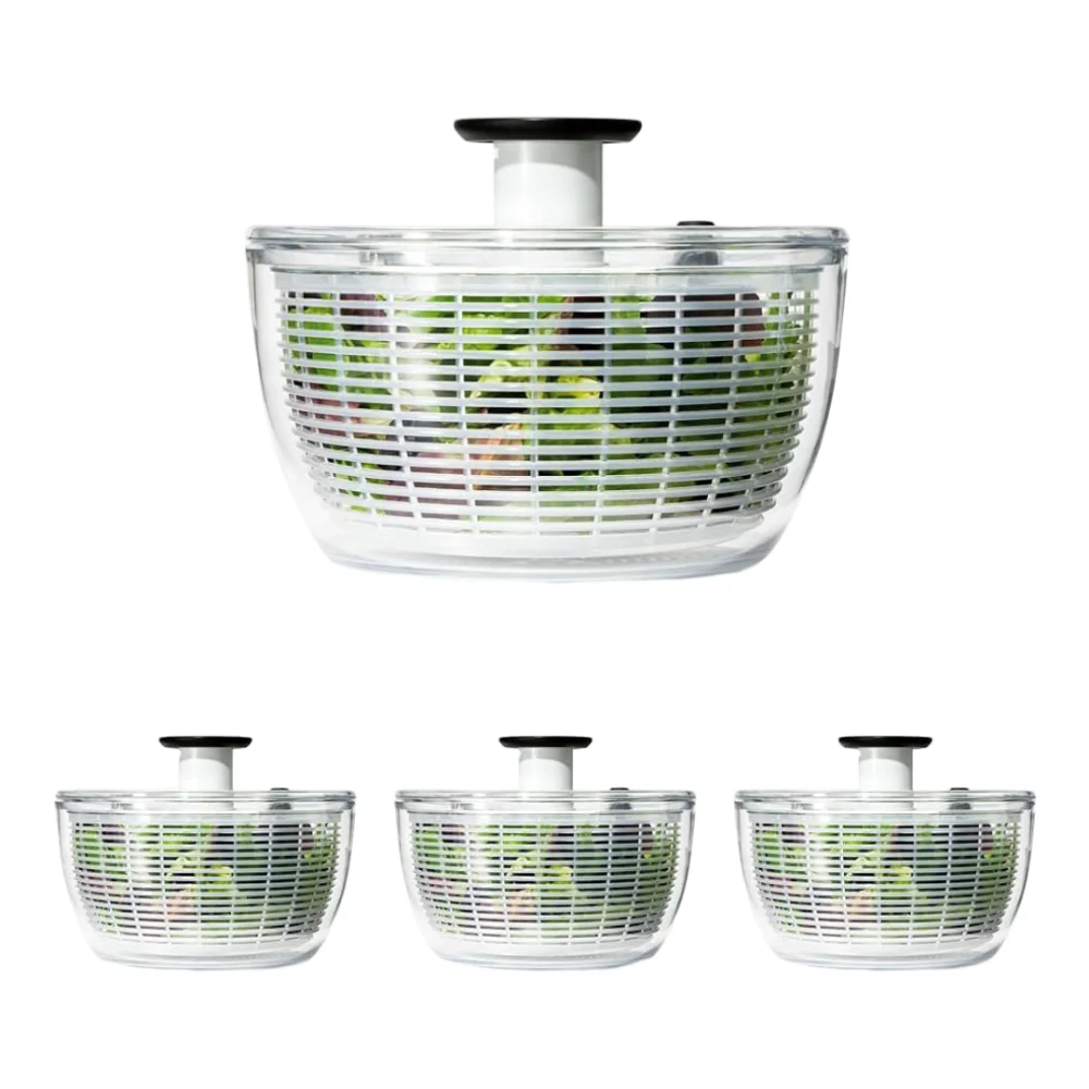 Salad Spinner Manual Pump Vegetable Dryer Bowl
