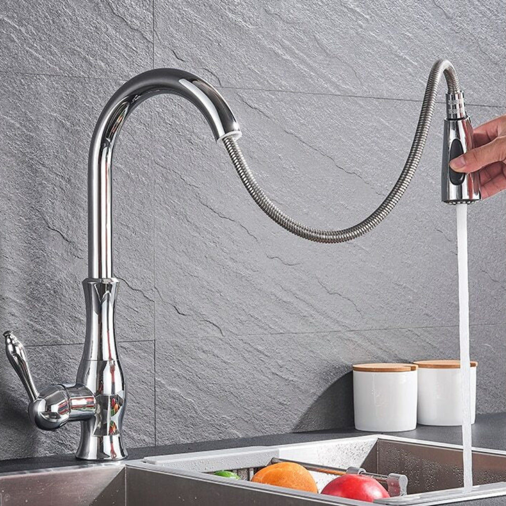 Kitchen Faucet Pull Out Metal Sink Tap Design