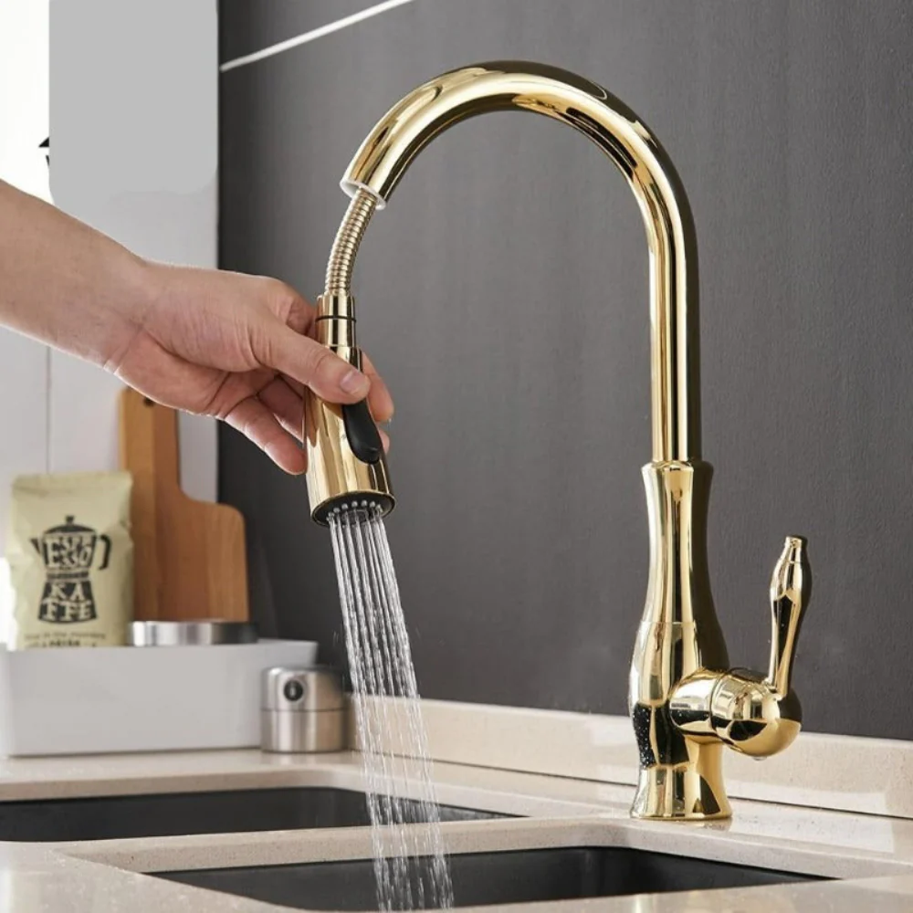 Kitchen Faucet Pull Out Metal Sink Tap Design