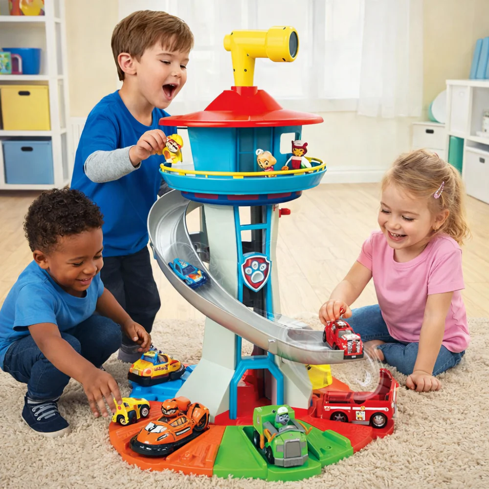 Toy Car Track Slide Tower Racing Playset