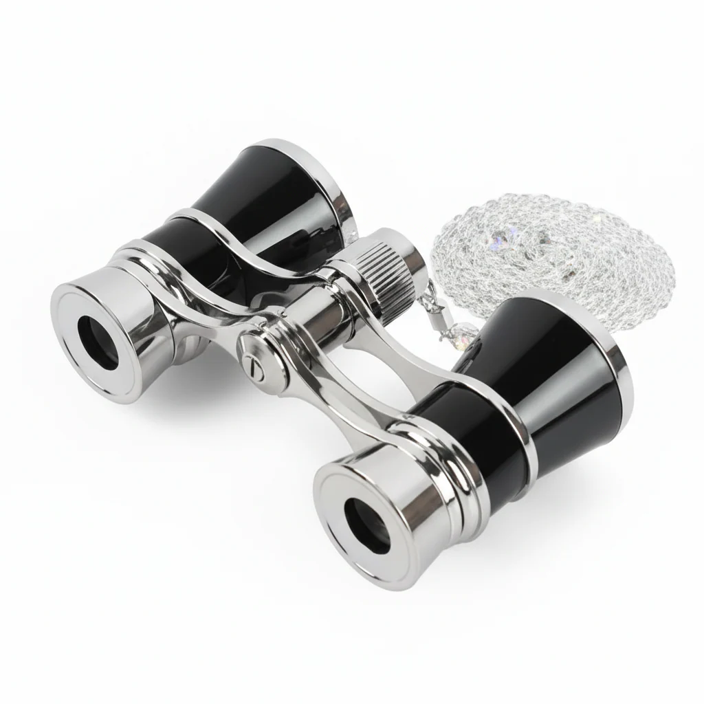 Opera Glasses Theater Binoculars Foldable Handle Clear Optics