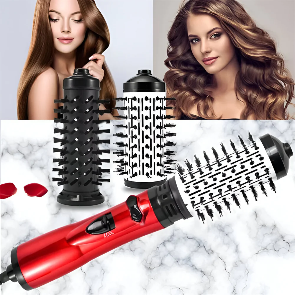Hair Hot Air Brush Rotating Styling Dryer Tool Set