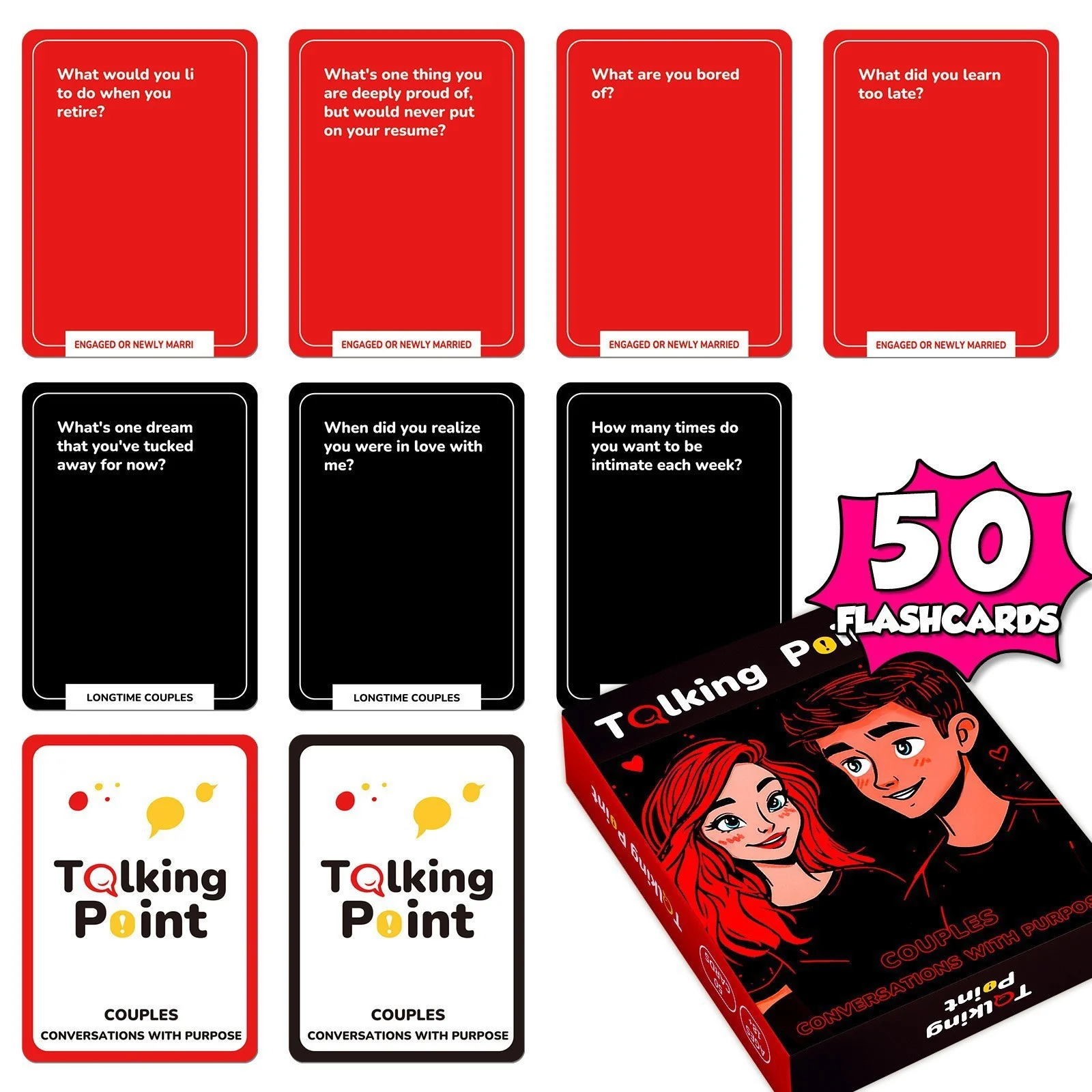 Card Game Couples Romantic Conversation Cards Adult Relationships