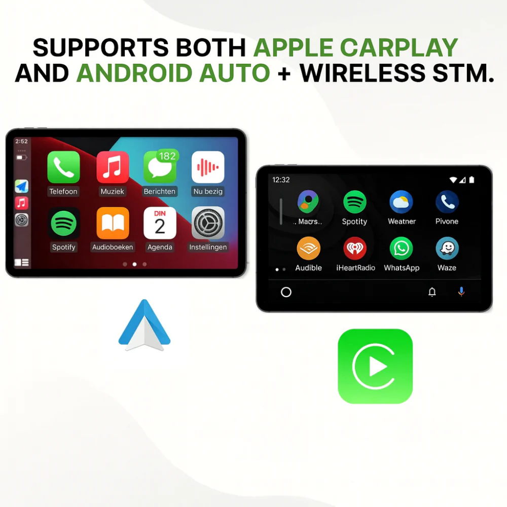 Car Adapter Wireless Touchscreen CarPlay Android Auto Display