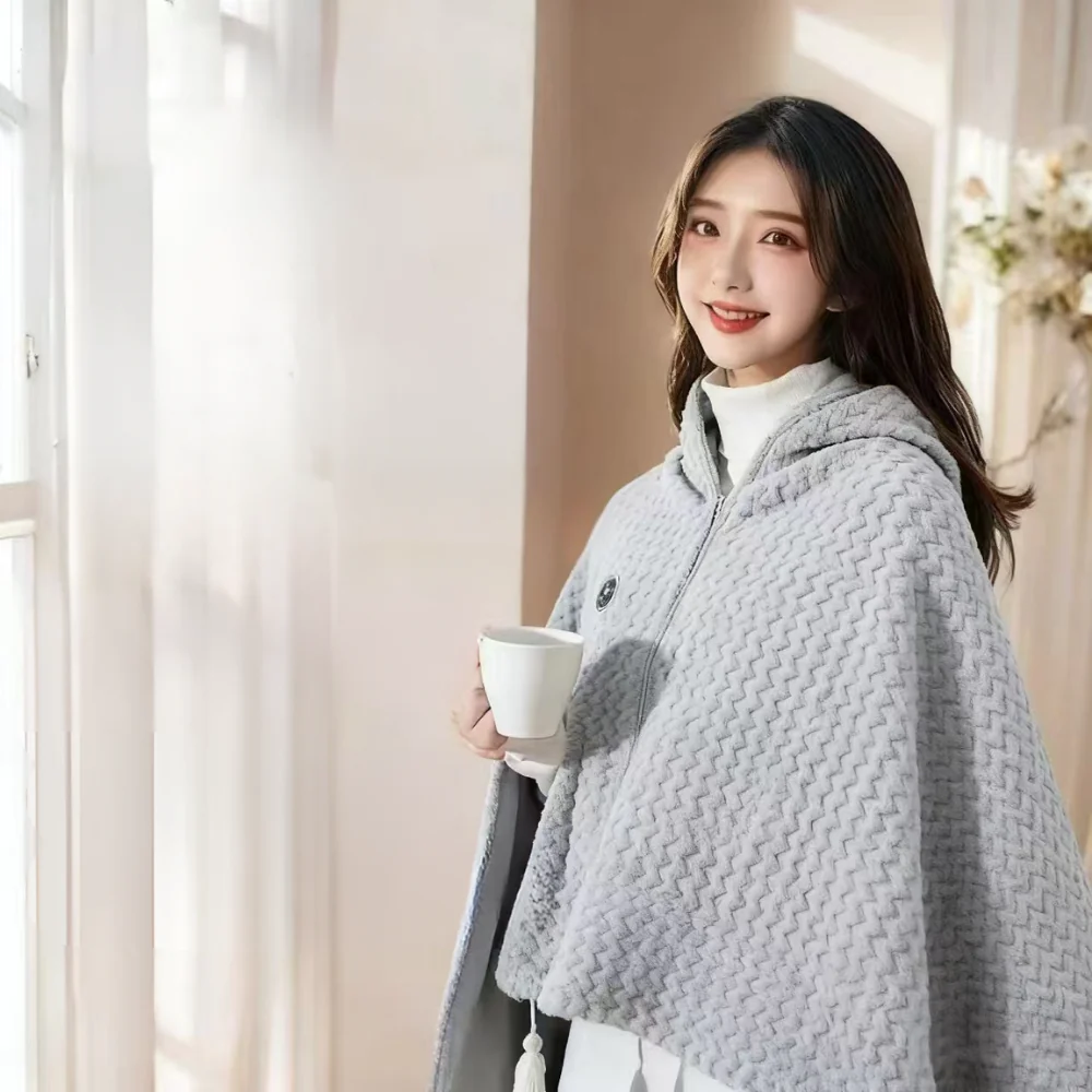Electric Heated Blanket Wearable USB Warm Shawl Wrap