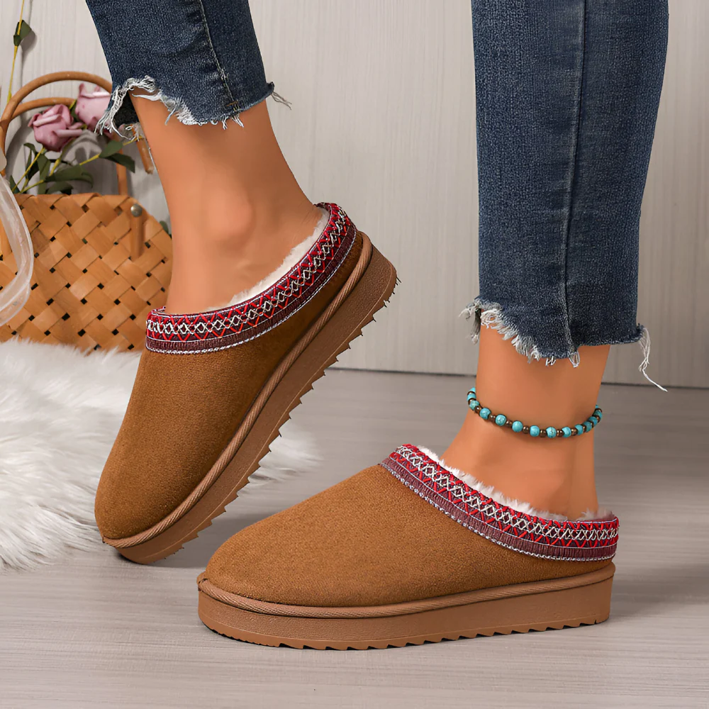 Women's Slippers Winter Flat Indoor Outdoor Platform Shoes
