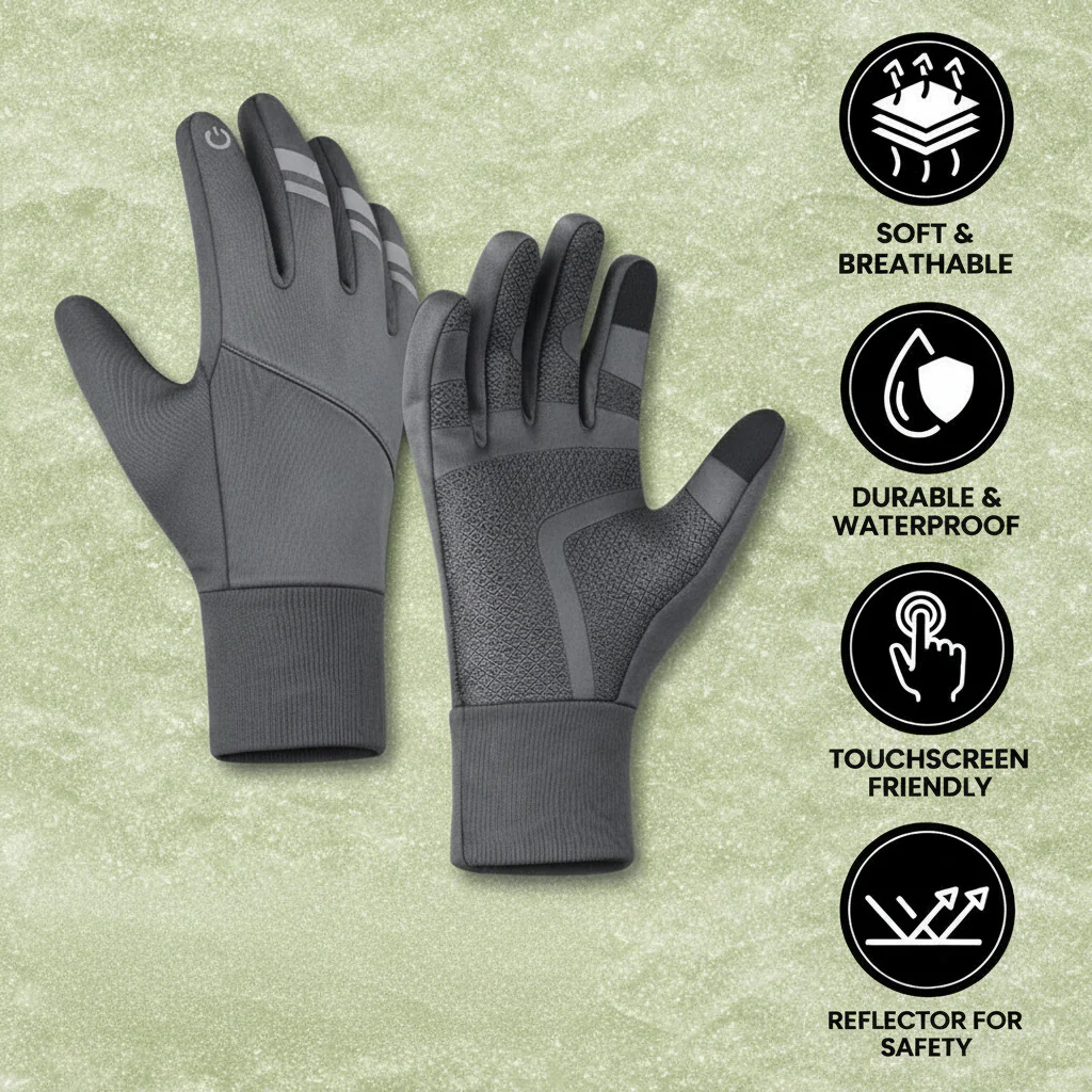 Winter Gloves Thermal Touchscreen Windproof Waterproof Cycling
