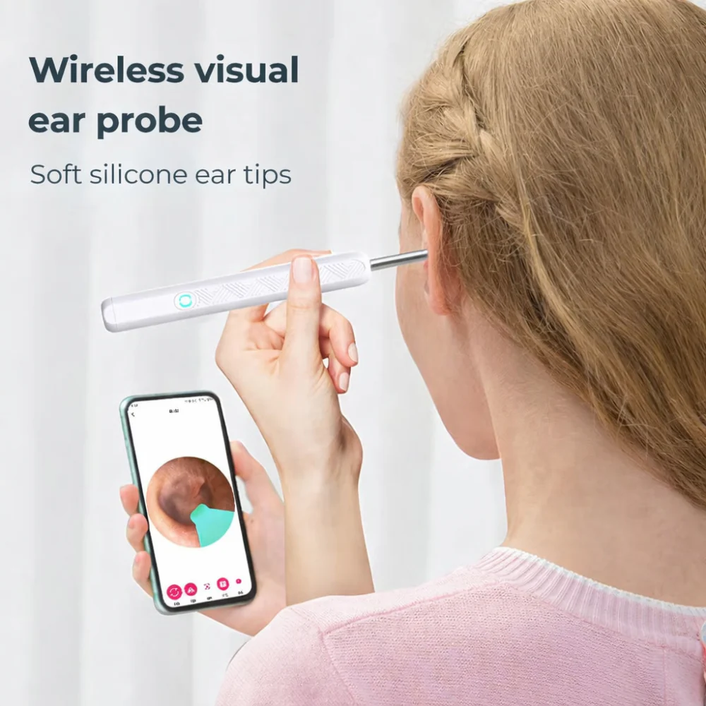 Ear Wax Removal Otoscope Camera LED Light 1080P HD