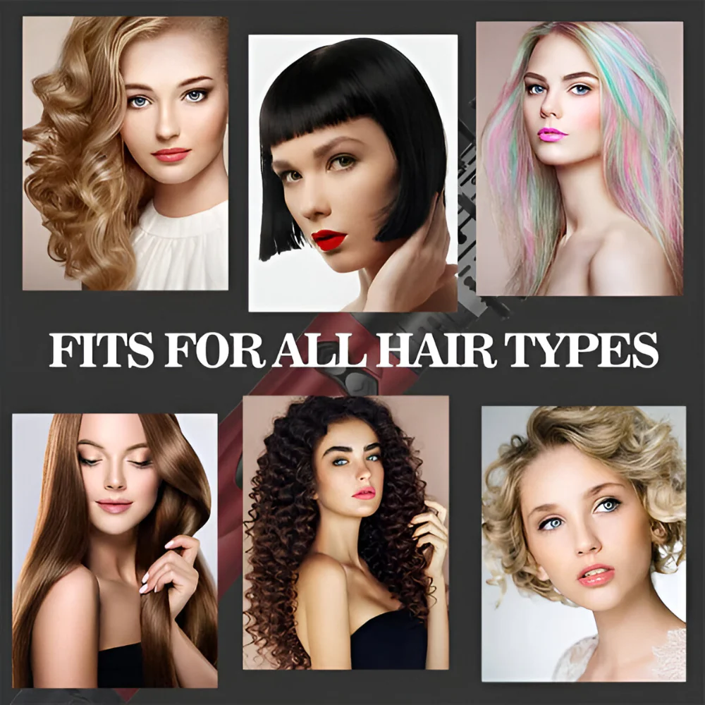 Hair Hot Air Brush Rotating Styling Dryer Tool Set