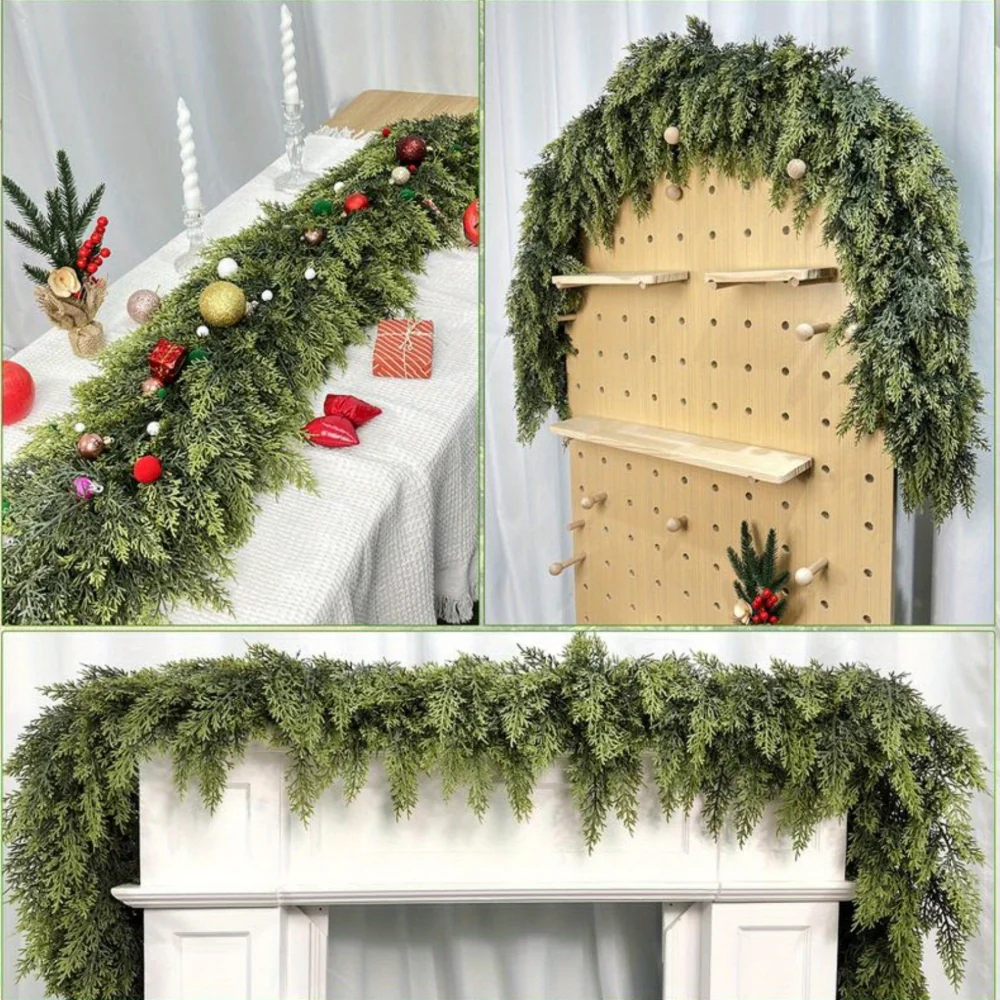 Christmas Garland Artificial Greenery Art Deco Mantle Stair Trim