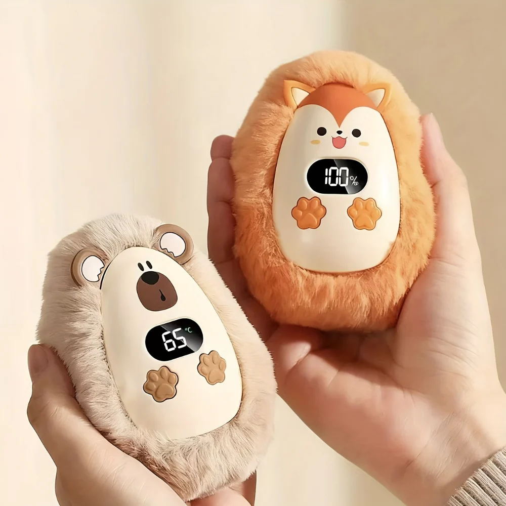 Hand Warmers Rechargeable Plush Pocket Heater With LCD Display