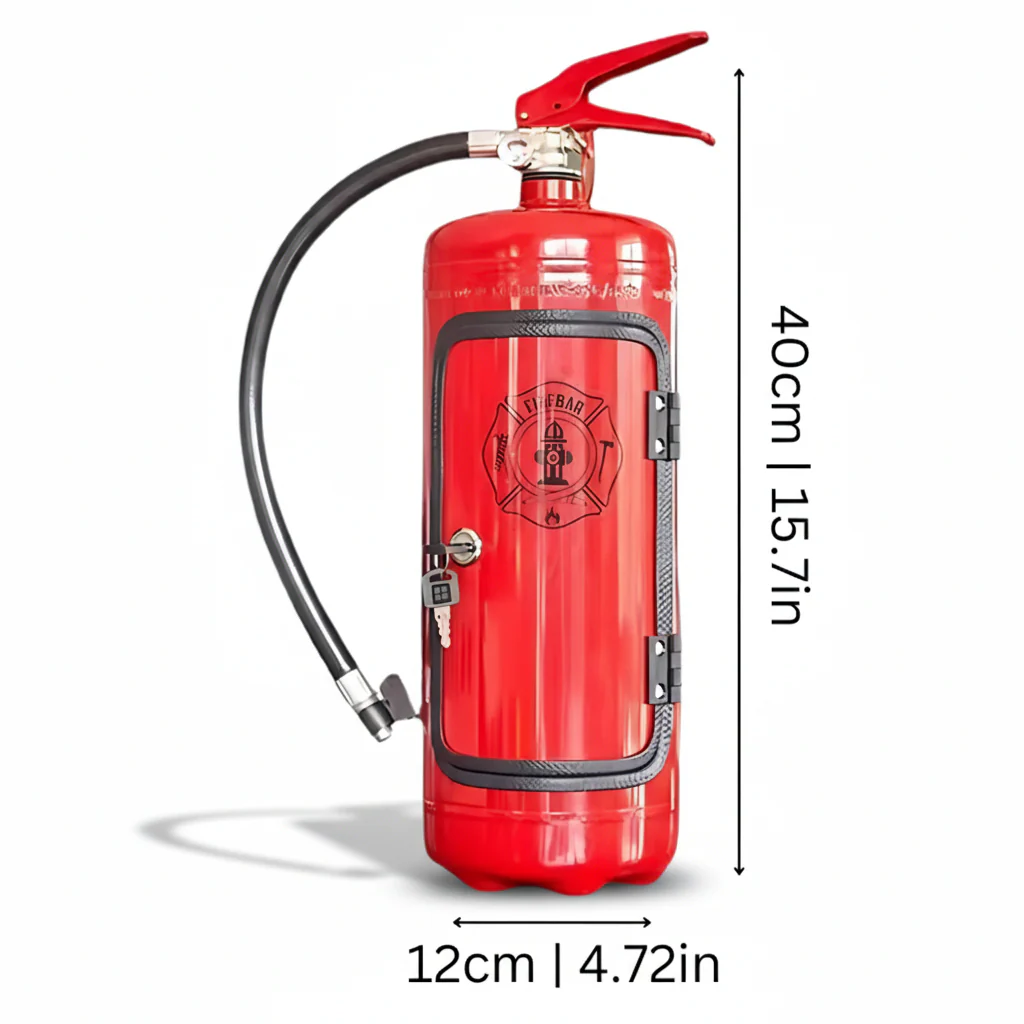 Bar Cabinet Industrial Handmade Metal Fire Extinguisher Mini Bar