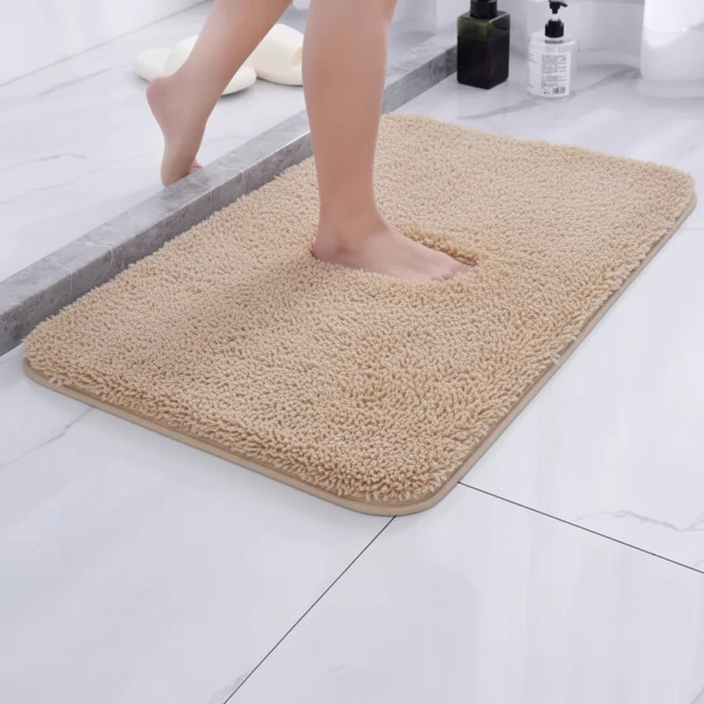 Plush Bath Rug Non Slip Backing Bathroom Comfort