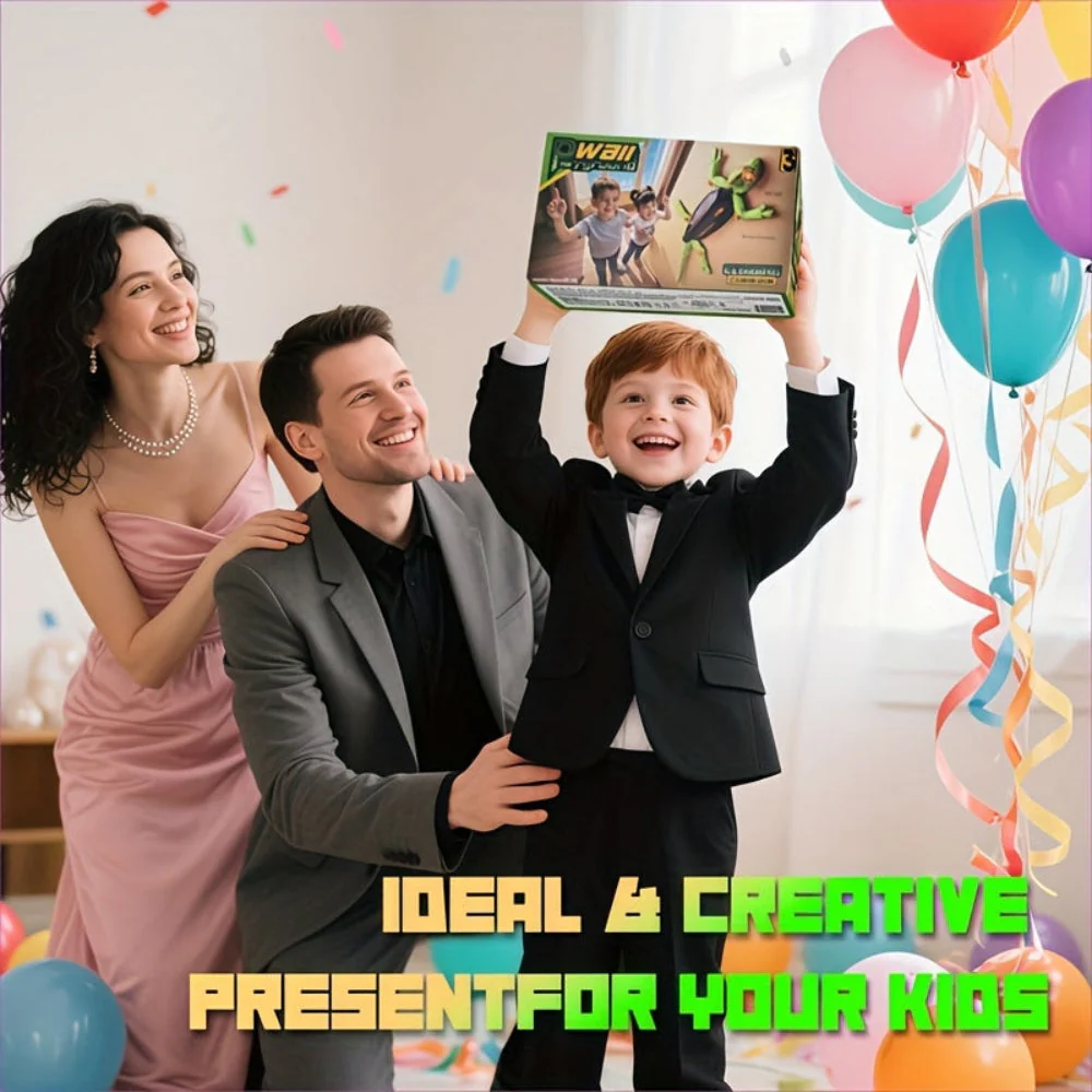 Kids Toy Lizard Remote Control Wall Climbing Robot LED Gecko