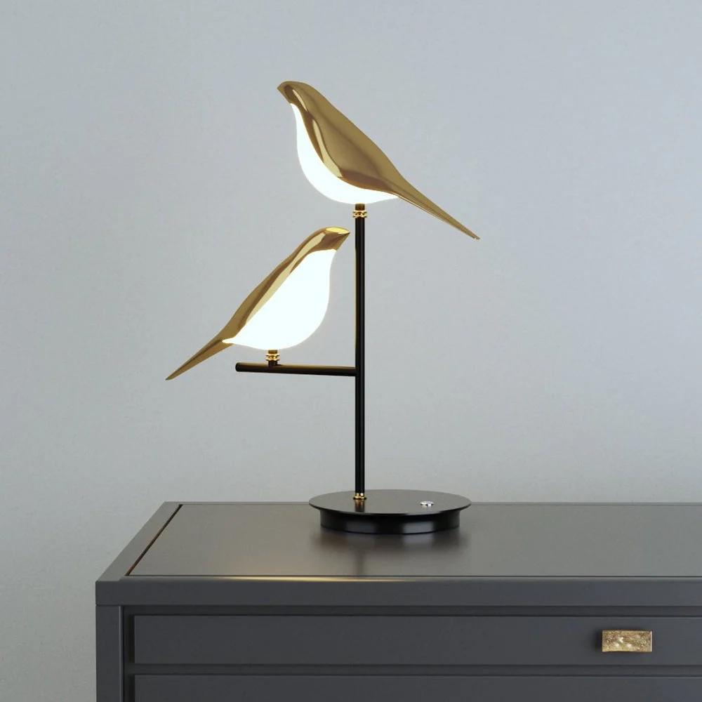 Golden Birdlight Wall Lamp | Modern Nordic LED Wall Sconce