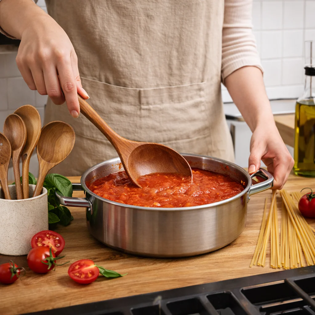 Cooking Utensils Wooden Set Handmade Non Scratch Kitchen Tools