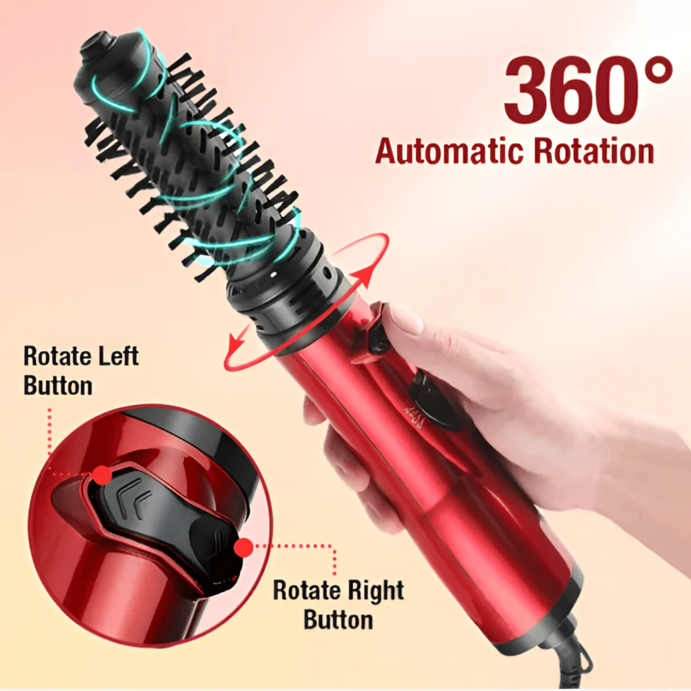 Hair Hot Air Brush Rotating Styling Dryer Tool Set