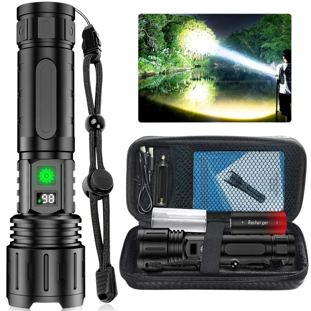 Flashlight Rechargeable LED Tactical Light Aluminum Outdoor Beam