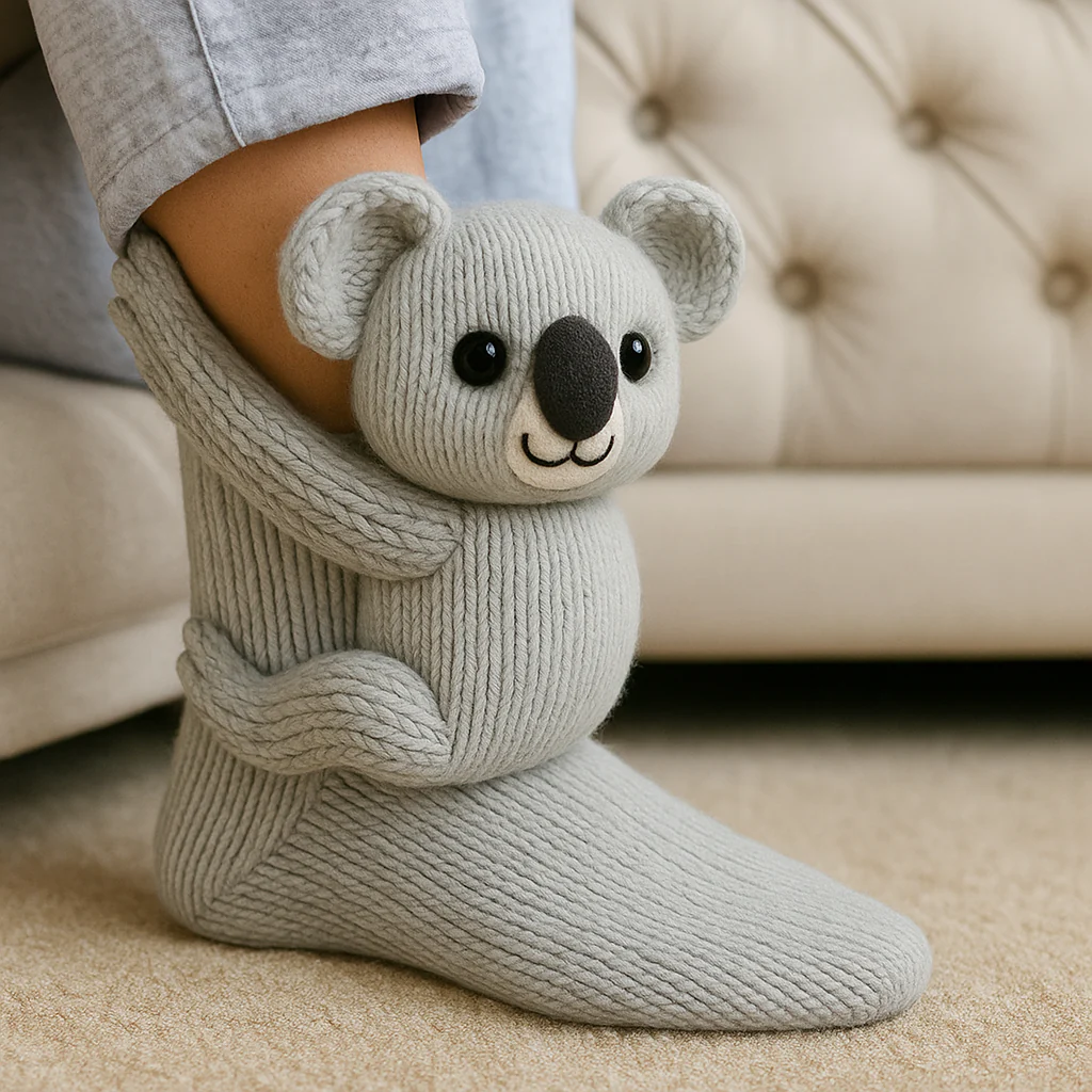 Socks Winter Plush Animal Slipper Style Footwear