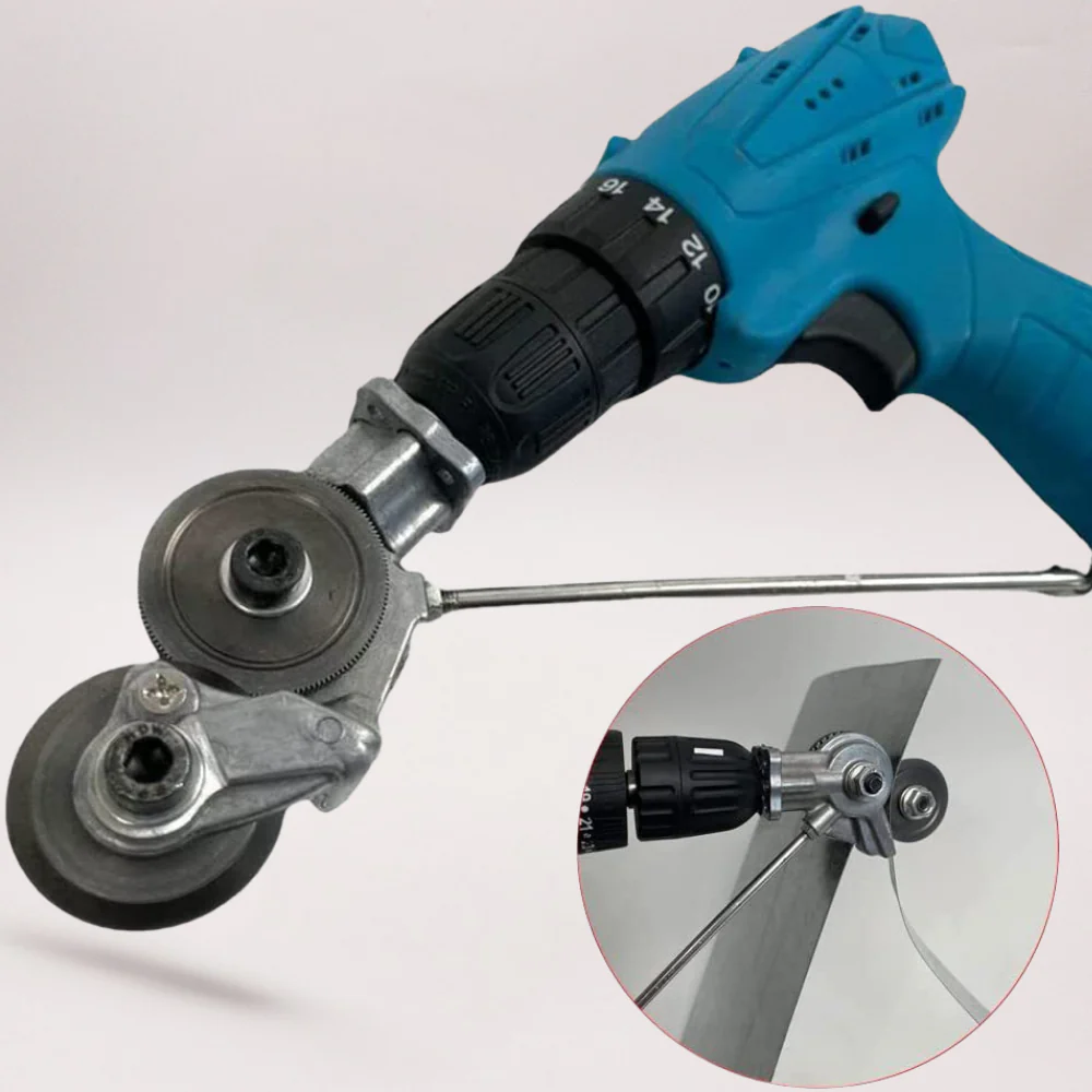 Drill Attachment Metal Cutting Tool Double Head Sheet Nibbler