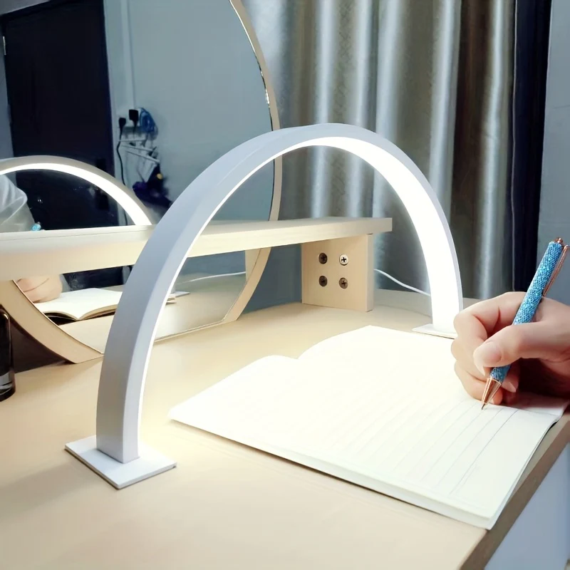 Crescent Moon LED Desk Lamp | Adjustable USB Metal Light