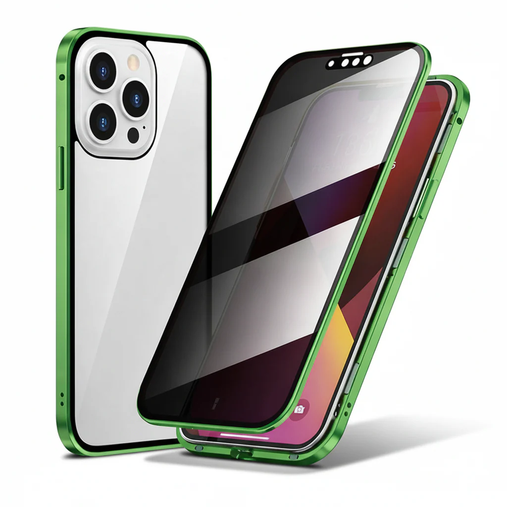 Phone Case Privacy Anti Spy 360 Degree Tempered Glass Cover