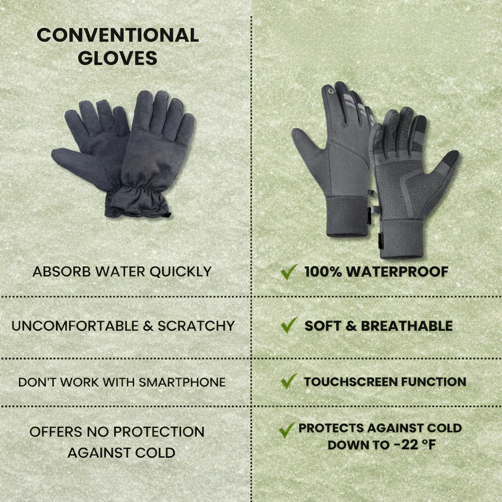 Winter Gloves Thermal Touchscreen Windproof Waterproof Cycling