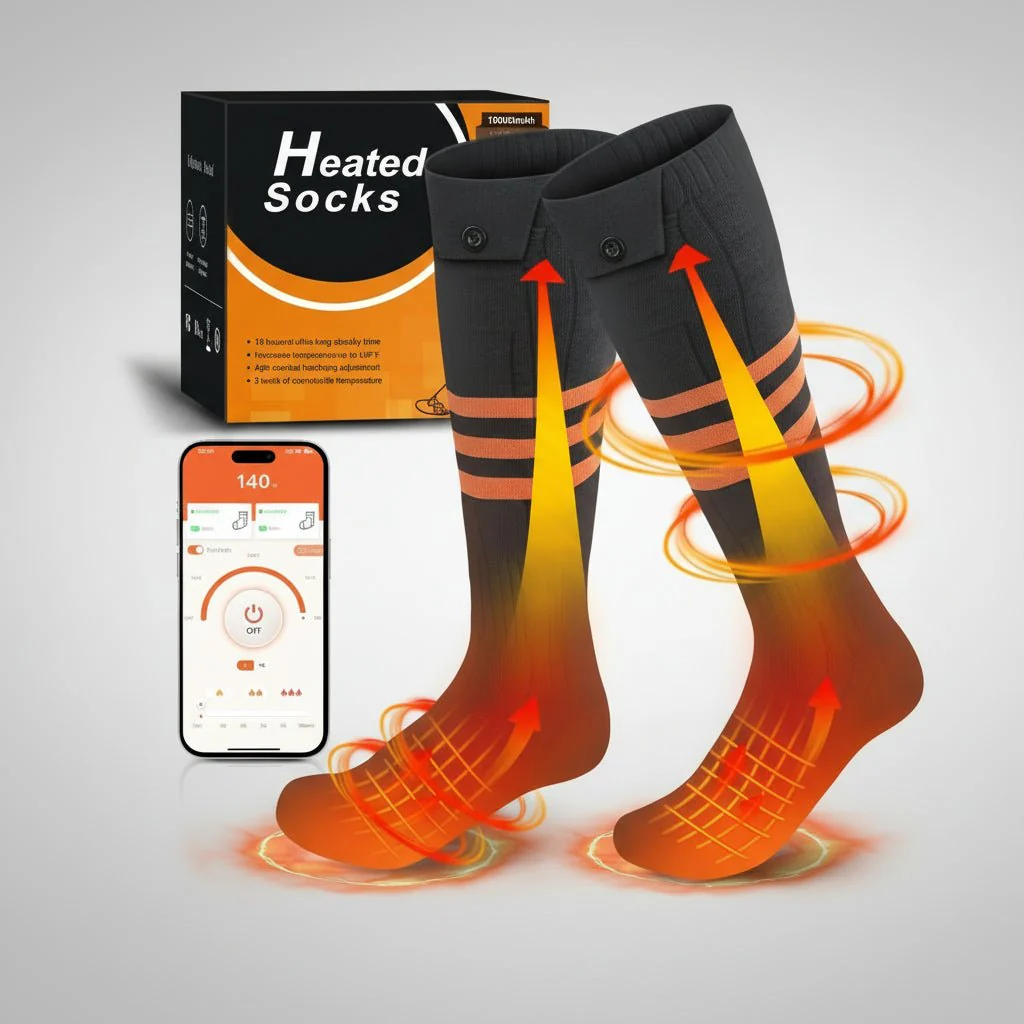 Heated Socks Temperature Control App Control Outdoor Use