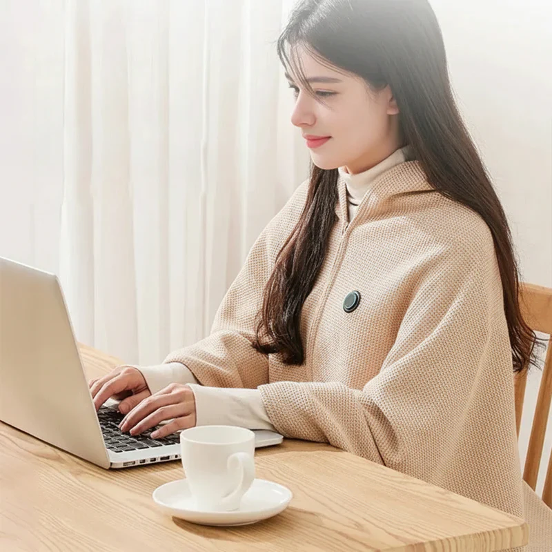 Electric Heated Blanket Wearable USB Warm Shawl Wrap