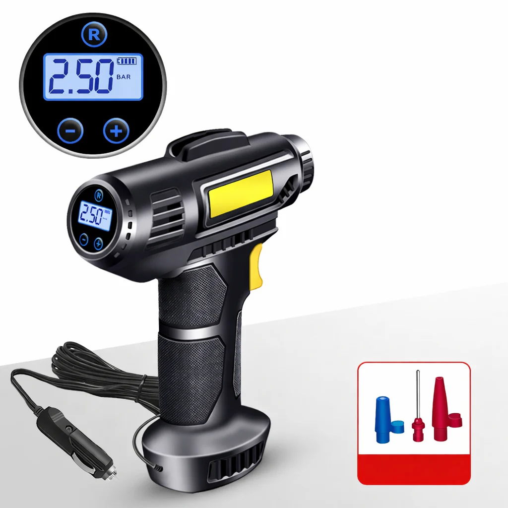 Portable Air Compressor Tire Inflator Cordless Auto-Stop Pump