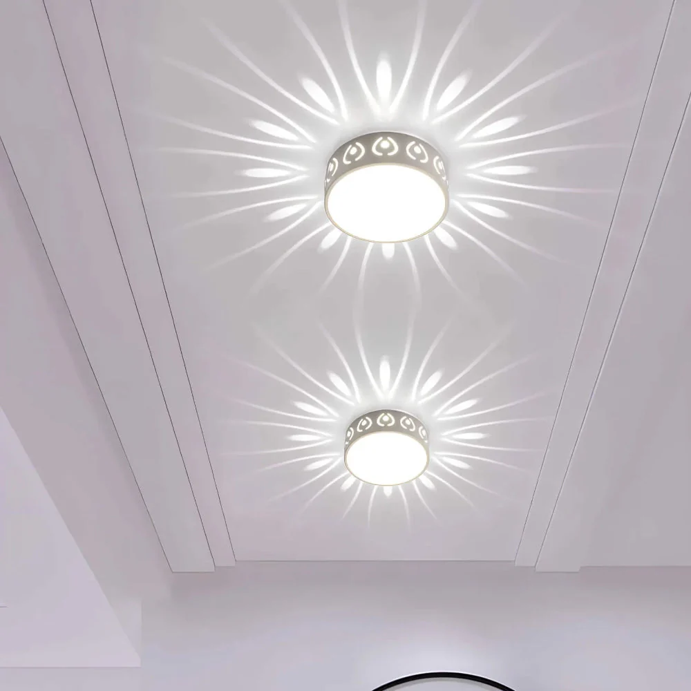 Ceiling Light LED Modern Crystal Round Fixture Hallway Mount